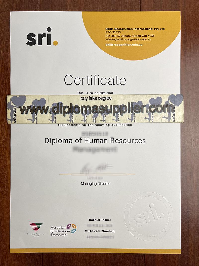 Skills Recognition International diploma, Skills Recognition International fake certificate